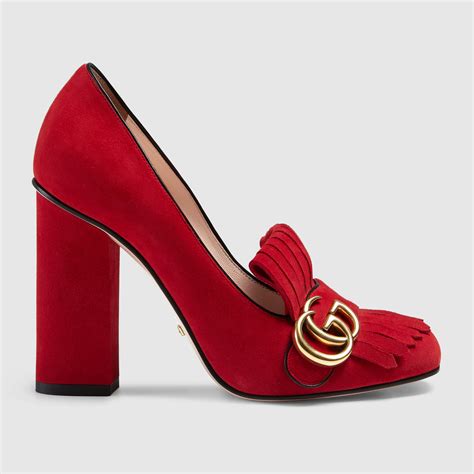 gucci brown suede pumps|gucci heels and pumps.